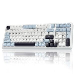 AULA F99 Wireless Mechanical Keyboard Hot Swappable RGB Backlit Blue White